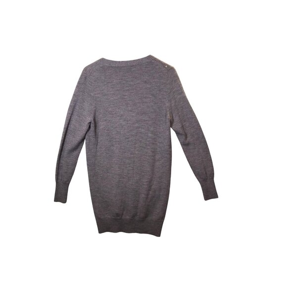 Ann Taylor women's longline boyfriend cardigan sweater in gray, size L. - Picture 2 of 9